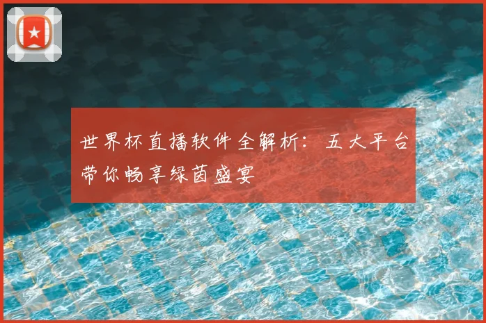 世界杯直播软件全解析:五大平台带你畅享绿茵盛宴